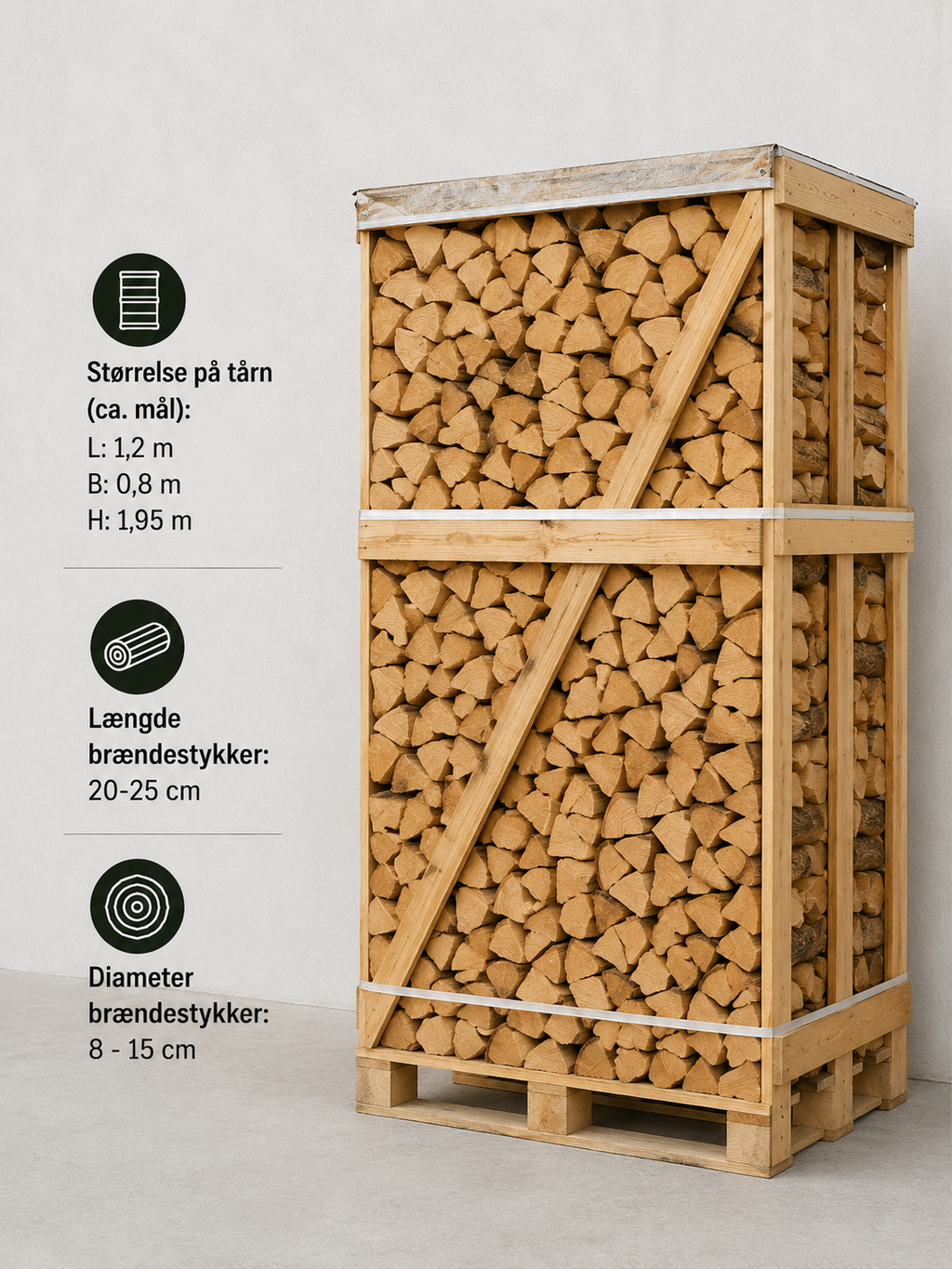 Ovntørret birk i tårn